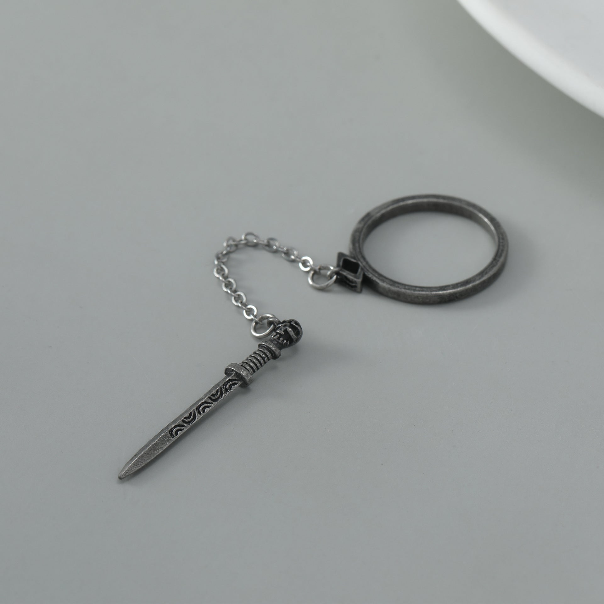 Wholesale Gothic Dark Cross Sword Tassel Alloy Ring